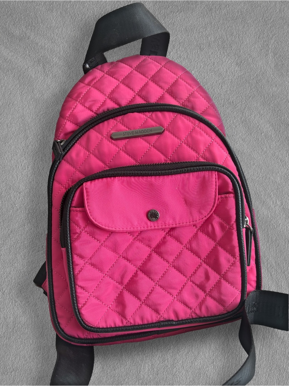 Steve Madden Pink Quilted Mini Backpack